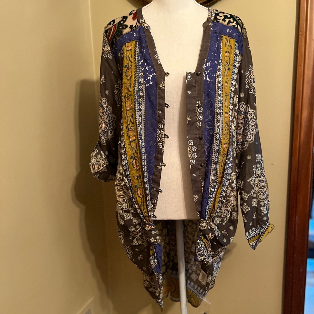 Aratta Mixed Fabric Tunic, Dress, Topper or Coverup